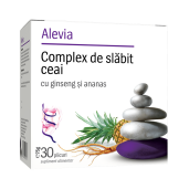 Complex de slăbit ceai cu ginseng și ananas, 30 plicuri, Alevia