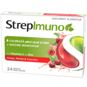 Reckitt Benckiser, Strepimuno cu cirese, menta si coacaze, 24 pastile de supt