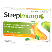 Reckitt Benckiser, Strepimuno cu miere, catina si propolis, 24 pastile de supt