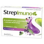 Reckitt Benckiser, Strepimuno cu soc si echinacea, 24 pastile de supt
