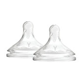 Tetine Gat Larg Options Plus, Silicon, cu taietura in Y(2 pack),Dr.Brown