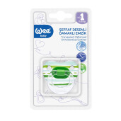 Suzeta silicon ortodontica transparenta desen nr 1, WEE BABY