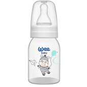 Biberon cu tetina rotunda 125 ml, WEE BABY