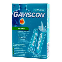 Gaviscon mentolL X 12 PLICURI X 10 ML suspensie orala in plic, Reckitt Benckiser