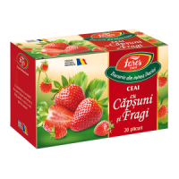 Ceai capsuni si fragi, 20 plicuri, Fares
