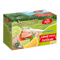 Ceai natural lamai verzi si portocale, 20 plicuri, Fares
