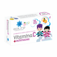 Vitamina C Echinacea copii, 30 comprimate, Biosunline