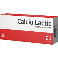 Calciu lactic, 20 comprimate, Biofarm