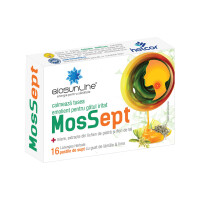 Mossept – pastile de supt pentru tuse, 16 buc, BioSunLine