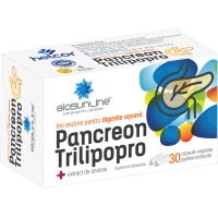 Pancreon Trilipopro cu enzime digestive x 30 cps. gastrorezist, BioSunLine