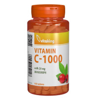 Vitamina C 1000 mg cu macese - 100 comprimate, Vitaking