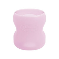 Protectie silicon ptr. biberon din sticla cu Gat Larg 150ml., Roz pal,Dr.Brown