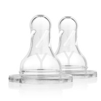 Tetine silicon, Gat Ingust cu taietura in Y (2 pack),Dr.Brown
