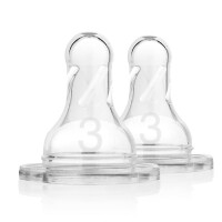 Tetine silicon, Gat Ingust de nivelul trei (2 pack),Dr.Brown