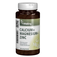 Calciu-Magneziu cu Zinc - 100 comprimate, Vitaking