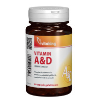 Vitamina A si D (10.000/ 1.000 UI)  - 60 capsule gelatinoase, Vitaking