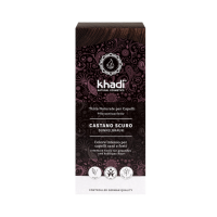 Vopsea de par naturala Henna Saten Inchis, 100g, Khadi