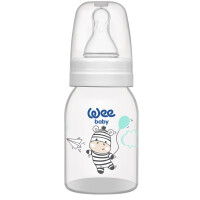 Biberon cu tetina rotunda 125 ml, WEE BABY