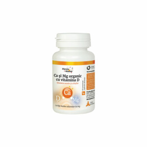 Ca-si-Mg-Organic-cu-Vitamina-D,-60-comprimate,-Dacia-Plant