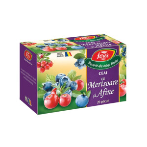 Ceai cu merisoare si afine, 20 plicuri, Fares