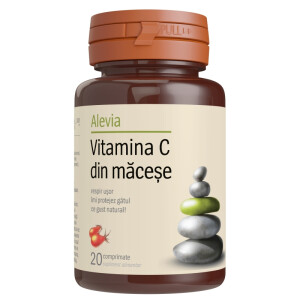 Vitamina C din măceșe, 30 comprimate, Alevia